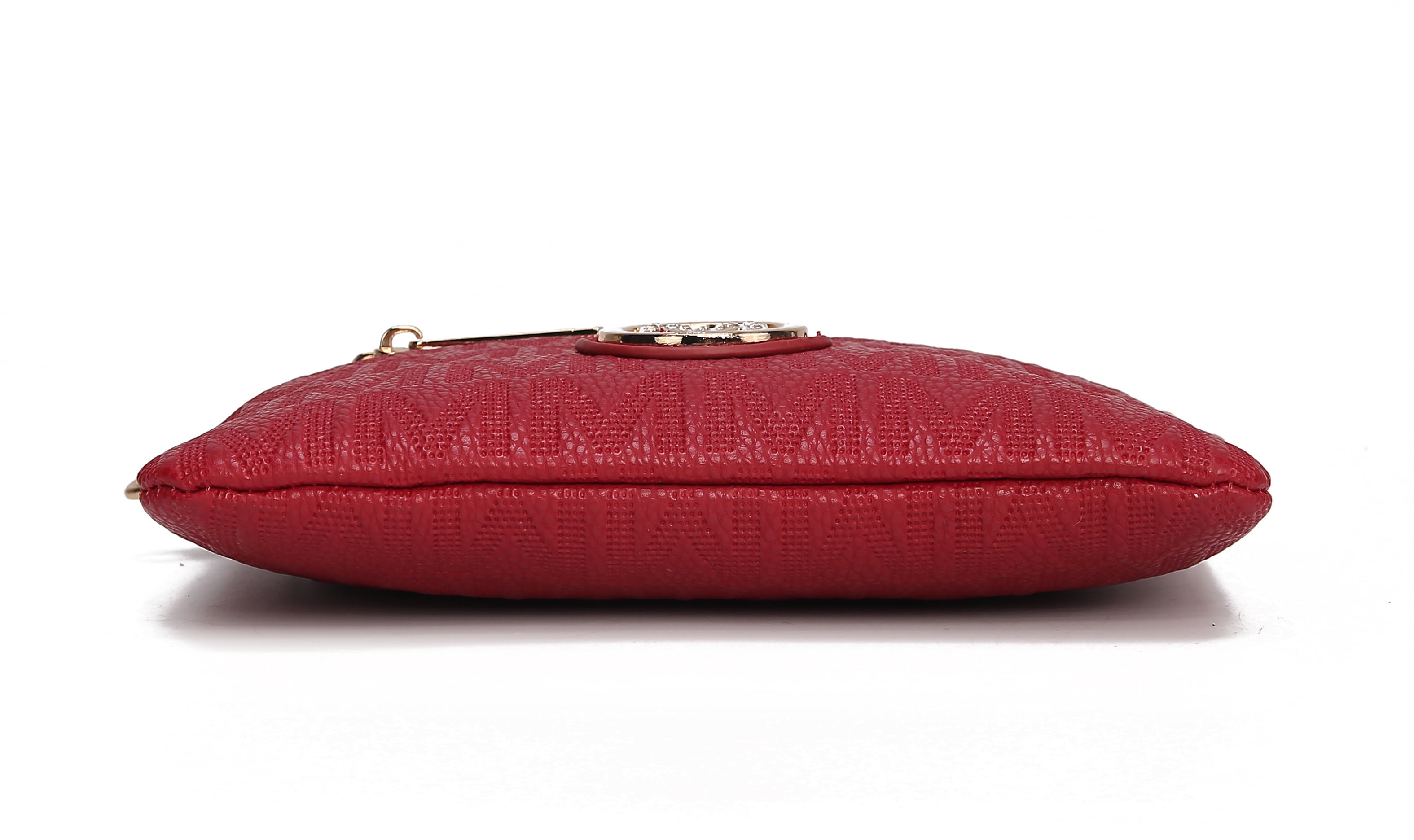 MKF Collection Roonie Signature Women's Crossbody Bag, Vegan Leather Wristlet Purses and Handbag by Mia K - Gray