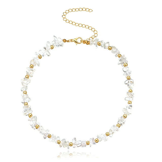 Collier Élégant Ajustable Clavicule en Pierre Collier Charme