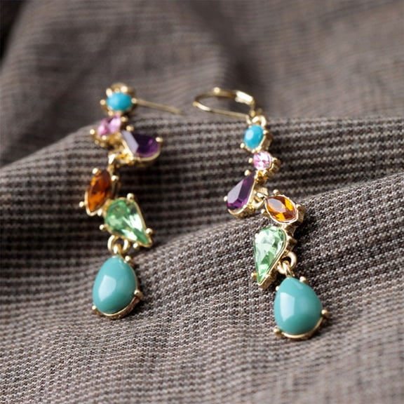 LULULION Earring Alloy Waterdrop Shape Durable 1 Pair for Women Birthday Party