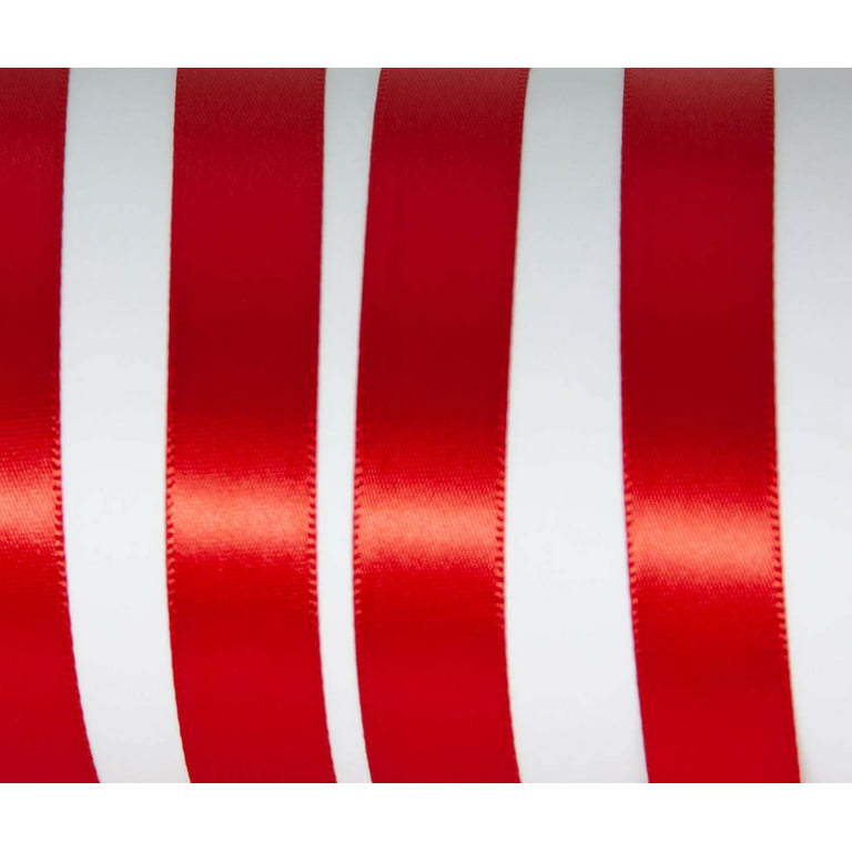 Red satin ribbon rayon fabric dressmaker ribbon