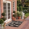 thumbnail image 4 of SAFAVIEH Courtyard Trena Fishes Indoor/Outdoor Area Rug, Black/Beige, 10' x 14', 4 of 13
