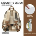 thumbnail image 5 of Brown and Grey Abstract Art Artwork Backpack for School,Cute School Bag,Schoolbag with Adjustable Shoulder Straps & Padded Back,15.25"x11.5"x5.25", 5 of 6
