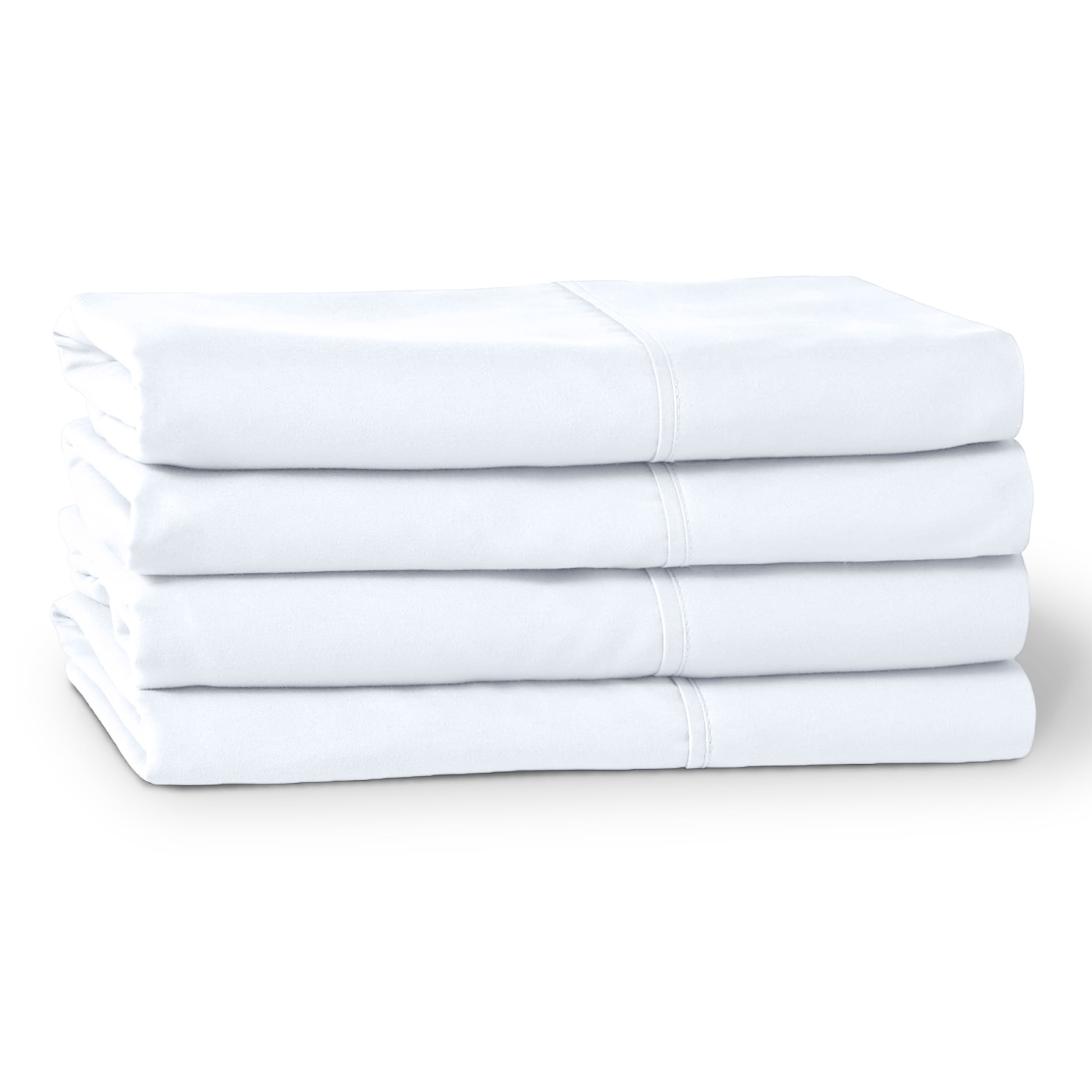 Bare Home Pillowcase Set - Premium 1800 Collection - Double Brushed - Ultra Soft - Standard Size, White, 4 Count