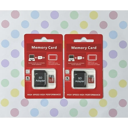 2 Pack x Universal TF SD Memory Card (1 TB) with Adapter, Data Storage Memory Card Compatible with Electronics, Cellphone, Tablet, Camera, Game Device