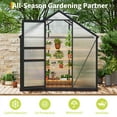 thumbnail image 4 of 6×8FT Polycarbonate Greenhouse for Outdoors, Large Walk in Green House Kit and Winter Garden Planting, Enhanced Aluminum Green Houses for Outside to Protect Vegetables or Plants, 4 of 8