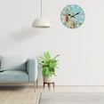 thumbnail image 2 of Seashell Starfish Wall Clock Battery Operated 16 Inch Blue Wooden Round Clocks Silent Non-Ticking Wall Clock for Living Room Bedroom Home Office, 2 of 6