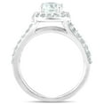 thumbnail image 2 of Silvago Jewel 1.3 Ct Round Cut Diamond Ring - 14K White Gold Plated Rings - Engagement Wedding Rings Jewellery - Split Shank Christmas Gifts for Her - Gorgeous Anniversary Gift - Her Rings for Gift, 2 of 3