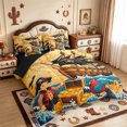 thumbnail image 2 of meiyoeat Playful Pirate Scene 7 Pieces Full Size Bedding Sets,Vintage Ocean Ship Treasure Full Size Bed in a Bag For Boys,Multicolor Beige,Black Reversible, 2 of 7