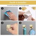 thumbnail image 5 of Gancho de pared adhesivo, 6 piezas Gancho de pared de acero inoxidable dorado, 4.5 * 4.5CM Colgador de escoba montado en la pared para colgar Ganchos de orden para cocina / baño / sala de estar de vi TUNC Sencillez, 5 of 5
