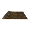 thumbnail image 2 of Ahgly Company Indoor Round Abstract Brown Modern Area Rugs, 3' Round, 2 of 4