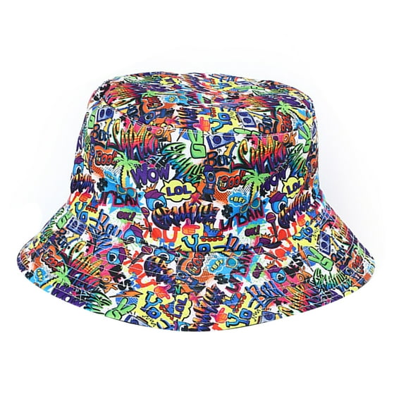 Casual Wear Caps Sports Sunshade Fisherman Hat Fashion Bucket Hat Colorful Print for Travel Fitness Workout
