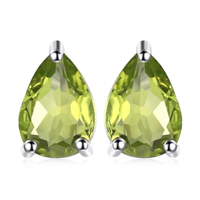 Details about   1.5 Round Solitaire Stud Simulated Emerald Earrings 14k Yellow Gold Push Back 