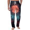 thumbnail image 2 of GrmtClth Men's Halloween Pajamas Pants Novelty Funny Elastic Waist Pants Witch Pumpkin Ghost Face Print Relaxed Fit Costume for 2026 Halloween with Pocket Red 2XL, 2 of 6