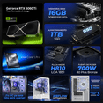 thumbnail image 3 of PC Gamer IA Entry Xtreme PC Gaming ASUS NVIDIA GeForce RTX 5060 Ti Intel Core Ultra 7 265KF 16GB DDR5 SSD 1TB WIFI White PBA Productividad Versátil Acelerada con IA, 3 of 6