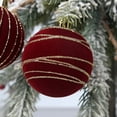 thumbnail image 4 of Christmas Ball Ornaments! Fwttom Christmas Tree Decorations Ball Ornaments, 16 PCS Velvet Christmas Balls Flocked Christmas Tree Ornaments Plastic Balls Xmas Decorative Hanging Ornaments, 4 of 7