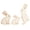 A, variant on Ruanlalo 3 Pcs Cute Bunny Wall Decal Cartoon Easter Rabbit Wall Sticker Wooden Murals Rabbit Wall Art for Living Room Playroom Bedroom Decor