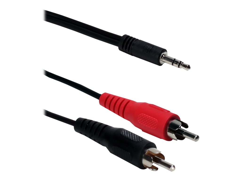 QVS 3ft 3.5mm Mini-Stereo Male to Dual-RCA Male Speaker Cable - image 2 of 7