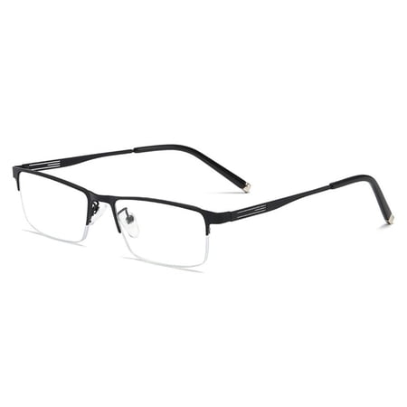 Office Vintage Simple Frame Anti-Blue Light Ultra Light Glasses Business Reading Glasses Eye Protection BLACK STRENGTH 300