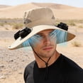 thumbnail image 4 of Gorra con ventilador solar para hombre con protección solar integrada: ideal para senderismo, pesca y jardinería al aire libre, con ventilación refrescante., 4 of 5