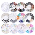 thumbnail image 6 of CPHDW7 Nail Art Gem Set, 12 Compartment Disc Box with Sparkle Rhinestones and Charms for Nail Decoration, Bedazzling Craft Supplies for Home Salon and DIY Design, 6 of 9
