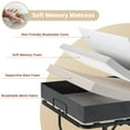 thumbnail image 2 of Folding Bed with Mattress, Portable Rollaway Bed for Adults, Sturdy Folded Guest Bed on Wheels, Space Saving Foldable Bed with Memory Foam Mattress, Cot Size Bed for Easy Storage, 75” x 31”, 2 of 8