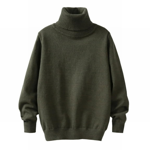 EnJoCho Girls Turtleneck Sweater Cable Knit Pullover Lined Winter Warm Fall Top Soft Tween Clothes Cozy Outerwear