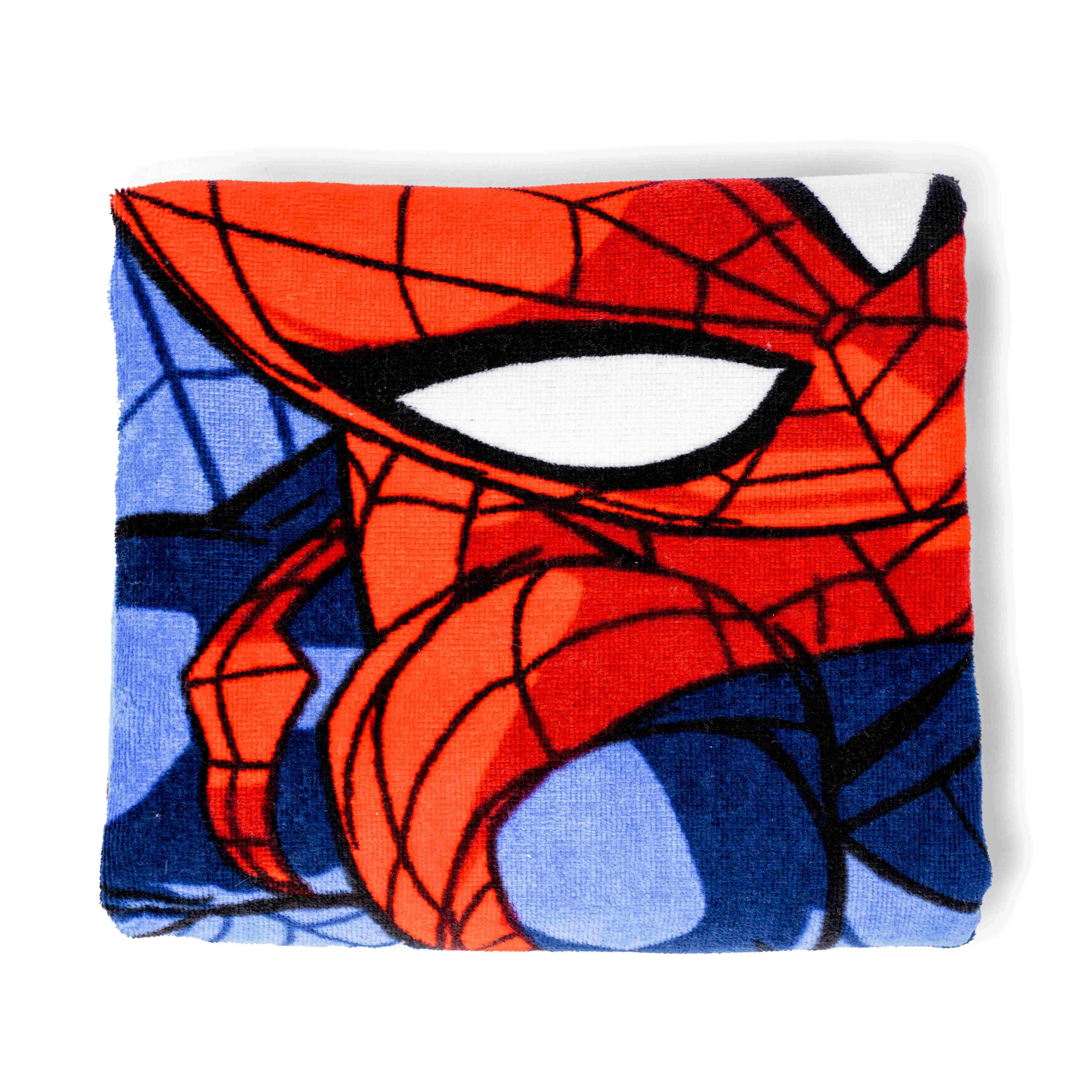 Spider-Man Kids 27" x 54" Bath Towel, Cotton, Blue, Marvel