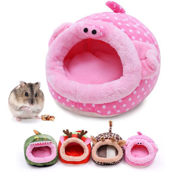 JHIJHOO Lit en Peluche Chaud, Compartiment Confortable « Dormir et Se Cacher » Convenant aux Petits Animaux comme les chinchillas, les Hérissons, les Cochons d'Inde