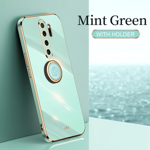 Funda de teléfono con soporte de anillo de dedo cuadrado chapado para Xiaomi Redmi Note 8 Pro 2021 nuevo Note8 8pro funda de silicona suave de lujo con soporte Tan Jianjun unisex