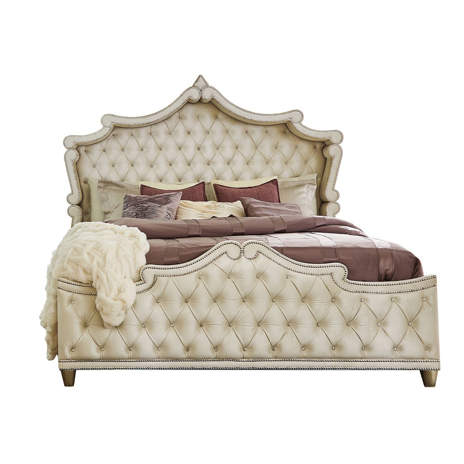 Antonella 4-piece Eastern King Bedroom Set Ivory