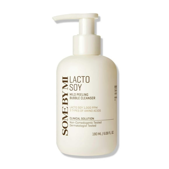 SOME BY MI Lacto Soy Mild Peeling Bubble Cleanser - 6.08Oz, 180ml - Daily Vegan Blackhead Removing Korean Face Wash for Skin Texture Care - Deeply Cleanses Sebum and Dead Skin Cells - Korean Skin Care