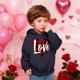 thumbnail image 4 of Sudadera con capucha y estampado de corazón de San Valentín, sudadera de manga larga para niños y niñas, chaqueta para niñas de talla mediana y grande., 4 of 7