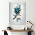 thumbnail image 2 of Designart Blue Rose With Thorns Canvas Wall Art, 2 of 5