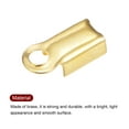 thumbnail image 4 of Uxcell 100pcs Fold Over Cord Ends 3mm Brass Crimp Cap Clasp Tips for DIY Leather Ribbon Craft Making, Gold Tone, 4 of 6