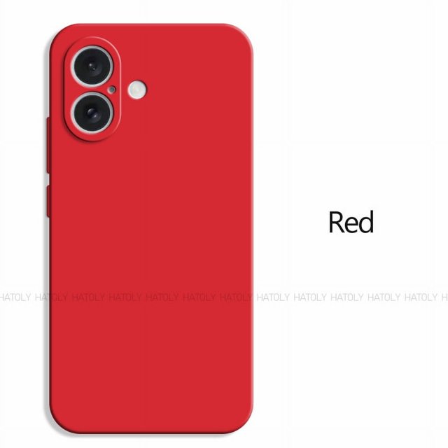 For iPhone 16 Case For iPhone 16 Plus 16 Pro Max Cover TPU Shockproof Liquid Silicone Phone Case Protective Cover For iPhone 16 Red For iPhone 16 ProMax