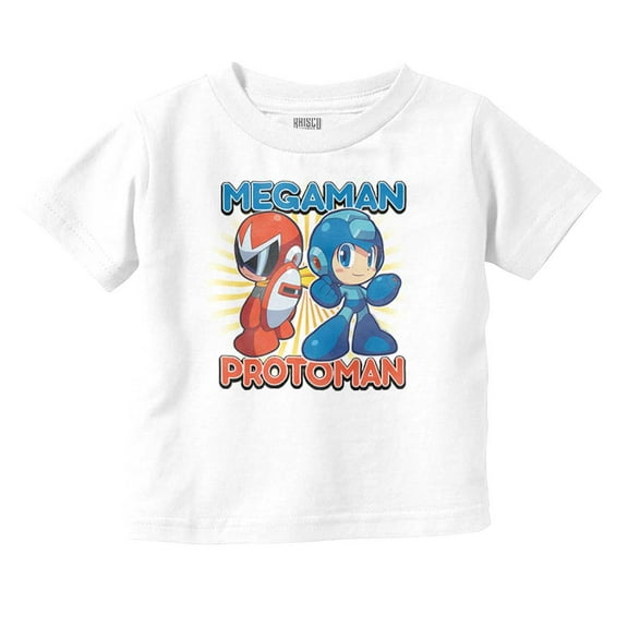 Classic Video Game MegaMan ProtoMan Toddler Boy Girl T Shirt Infant Toddler Brisco Brands 12M