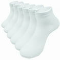 thumbnail image 3 of Glory Max Men's Casual Cotton Solid White Ankle Low Cut Socks Size 10-13 12 Pairs, 3 of 4