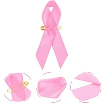 RENACLIPY Cancer Ribbon Pink Polyester Portable Fundraising Accessory 100Pcs