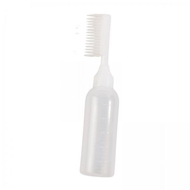 2x Botella aplicadora de peine para raíces, botella para apretar, aplicador de tinte para el cabello, cepillo, peine para tienda de salón