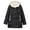 Black, variant on Fashion Winter Warm Coats for Womens Hooded Plus Size Casual Loose Solid Color Pocket Zippered Reversible Long Coat
