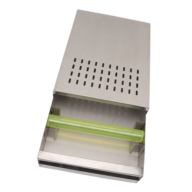 Cajón de Caja de Café, Cajón de Café en Polvo Con PlacA de Acero inoxidable de 35x25,5x9 cm de espesor Conejte Capacidad de Carga