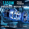 thumbnail image 4 of Electric Tricycle with Wide Tires, Electric Tricycle with Passenger Seat, Low Step-Through Cruiser Bike 48V 15Ah Peak 1350W 3 Wheel Ebike Aluminum alloy frame with Removable Battery 7-Speed Tricycle, 4 of 9