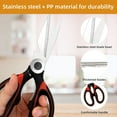 thumbnail image 5 of "    Kitchen scissors, heavy-duty kitchen scissors, seafood scissors, stainless steel sharp food cooking scissors, suitable for meat, bones, fish, poultry, vegetables, chicken, dishwasher safety", 5 of 6