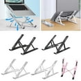 thumbnail image 4 of Adjustable Laptop Stand - Foldable Riser for 17.3/17/15/13/10-inch Notebooks, Minimalist Design, Heat Dissipation, Portable ABS Stand, 4 of 8