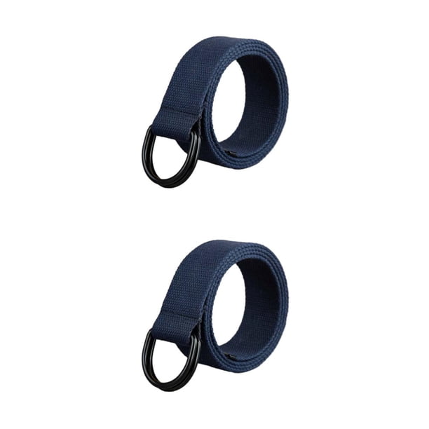 Minnieouse Hebilla de metal pulido y galvanizado en un cinturón de tela simple y elegante para una apariencia moderna Azul oscuro 110 cm Azul oscuro 110cm 2Conjunto