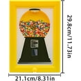 thumbnail image 4 of Candy Dispenser Picture Frame, Wall Hanging Gumball Machine In A Frame, Handy Fast Distribution Candies, Nuts, Dog and Cat Treats, Suitable For Birthday and Holiday Gifts (Yellow), 4 of 7