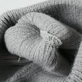 thumbnail image 5 of Cute Cat Ear Beanie Hat for Women and Teens, Soft Cable Knit Winter Hat, Warm Knitted Cap for Skiing, Snowboarding, Travel and Casual Outings - Grey, 5 of 6