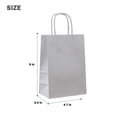 thumbnail image 2 of IN-JOOYAA Gift Bags Mini Small Kraft Paper Gift Bags with Handles 12 Pcs (Grey, 4.7 x 2.4 x 6 in), 2 of 7