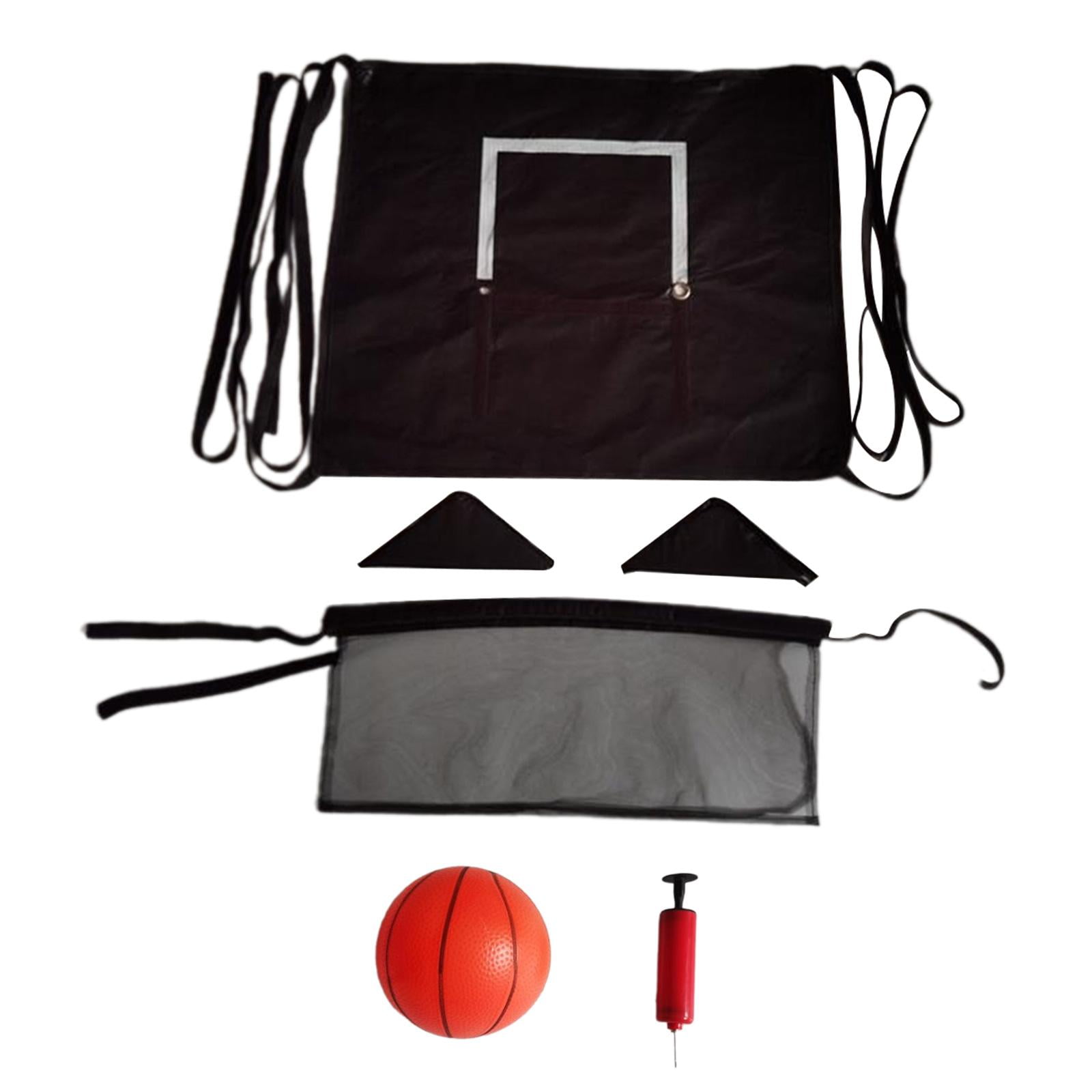 funtasica Mini Trampoline, Basketball Hoop, Trampoline Attachment, Sports Toy with Mini Basketballs, Basketball Training, Outdoor Goal Game 1 Ball
