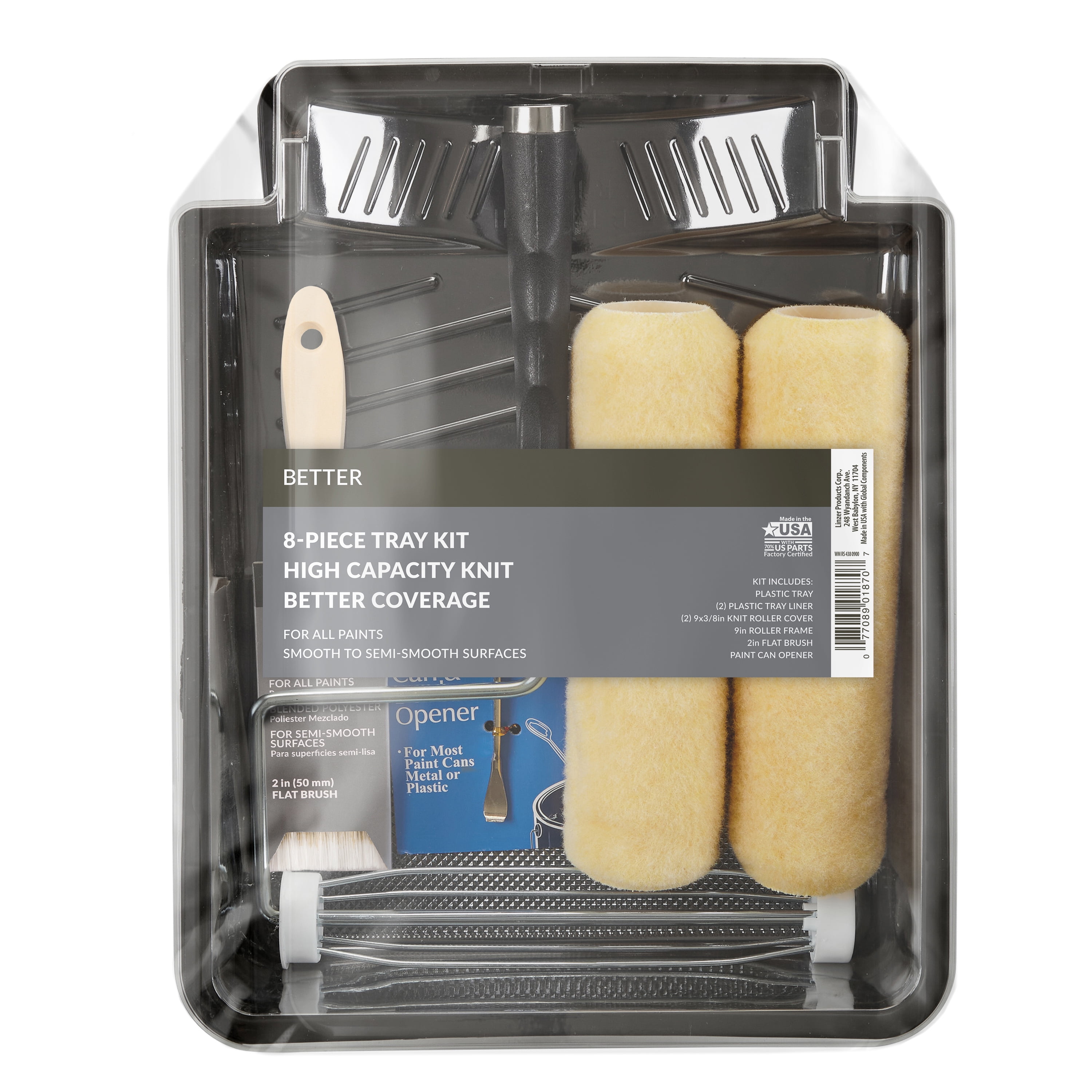 BETTER 8-Piece High Density Knit Paint Tray Kit
